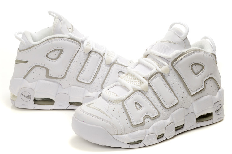 nike air more uptempo men shoes-all white